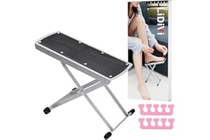 LIDIVI Pedicure Foot Rest, Adjustable Foot Stand with Non-Slip, Toe Separator - Easy at Home, No More Bending or Stretching, Beauty Pedicure Kit (Black)