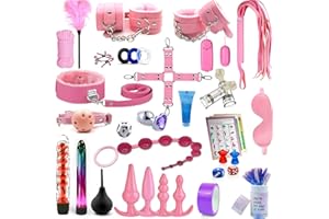 Sex Bondage Toys Kit for Couples 33PCS BDSM Toys Kit Sex Bondage Restraint Sets with Handcuffs and Anal Toys Kit,Fetish Coupl