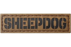 TACTICAL FREAKY Sheepdog 1x3.5 Coyote Brown Tan Arid Infrared Name Tape Tab IFF Morale Hook Patch