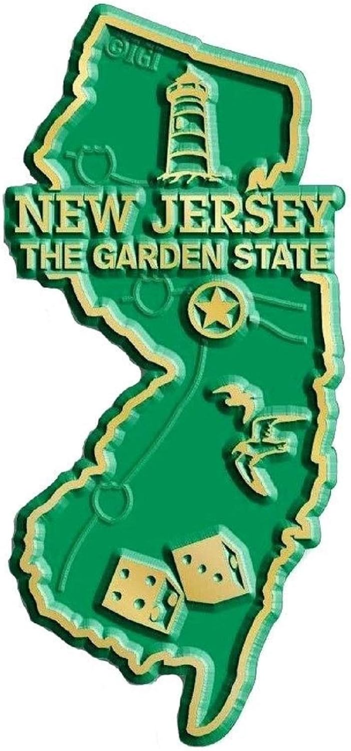 New Jersey State Map Fridge Refrigerator