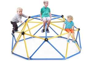 GIKPAL Climbing Dome, Upgraded 6FT Geometric Dome Climber with Climbing Grip for Kids Indoor Outdoor Play Equipment, Supports 600LBS Jungle Gym Playground Backyard Play Centre, Easy Assembly