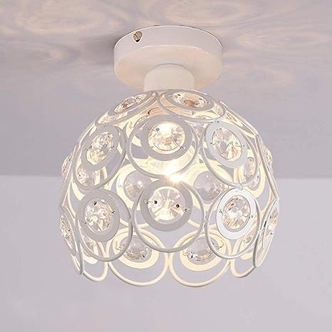 DIELUNY Moderne Mini Kronleuchter Deckenleuchte Kristallkäfig Licht für