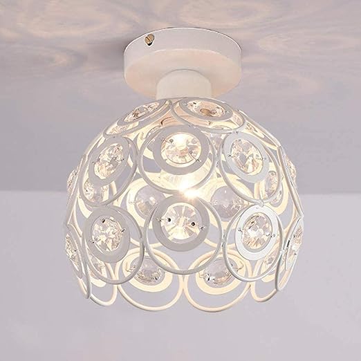 DIELUNY Moderne Mini Kronleuchter Deckenleuchte Kristallkäfig Licht für