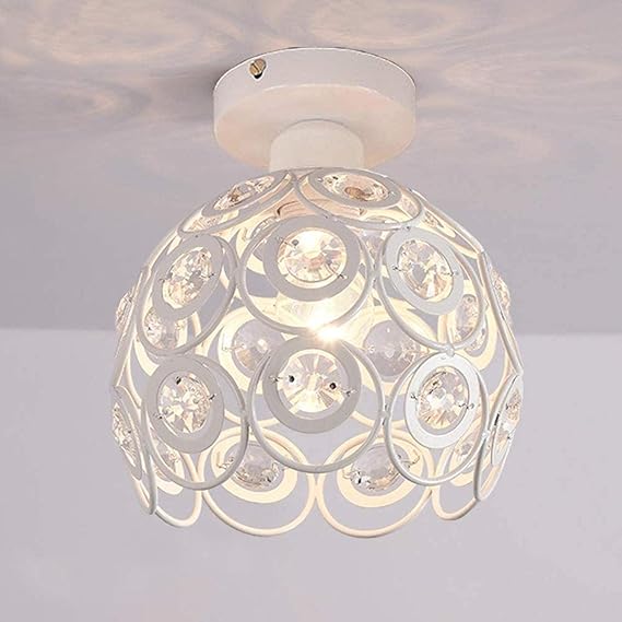 DIELUNY Moderne Mini Kronleuchter Deckenleuchte Kristallkäfig Licht für