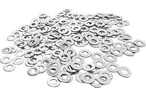 Fajoeda M3 Flat Washers 200Pcs M3 304 Stainless Steel Flat Washer for Bolts Screws, M3 x7mm x0.5mm