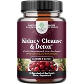 Advanced Kidney Cleanse Support - Cranberry Extract Capsules - 60 Count | Kidney Support Supplement - Uva Ursi, Stinging Nettle Leaf &amp; Astragalus for Kidney Health - Urinary Tract Health Support