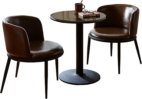 Amazon Lynd リンド カウンターテーブル セット カウンターチェア ダイニングバーチェア スツール ガラス レトロ スチール お洒落 バー ダイニング バースツール バイキャストブラウン セット販売のみ カウンターチェア オンライン通販
