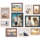 Funtopia 8x10 Picture Frames, Photo Frames Collage Wall Decor for Family, 5x7 4x6 Picture Frame Set for Wall Hanging or Tabletop Display