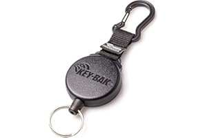 KEY-BAK SECURIT Heavy Duty Retractable Key Holder with a Retractable Kevlar Cord Secures Keys, Gear