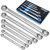 DISEN 6-Piece E-Torx Wrench Set Double Box End Wrench Set | CR-V Steel, Spanner Set Including E6*E8, E7*E11,E10*E12, E14*E18, E16*E22 and E20*E24