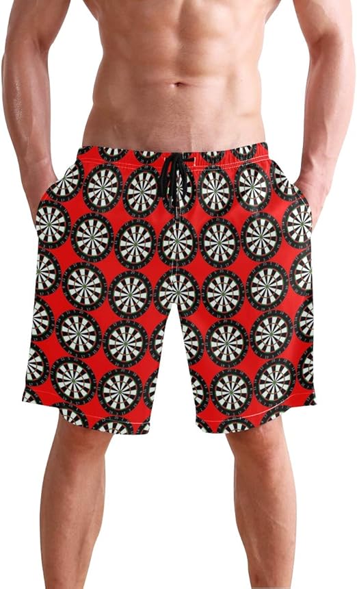 Men's Darts Board Target Game Board Shorts Quick Dry Swim Trunks Beach Swimwear | Amazon.com