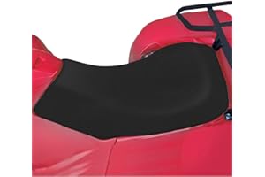 HJSIUTV ATV Seat Covers Waterproof - Heavy Duty 600D Polyester, Universal Fit for Scrambler Foreman Rancher Grizzly KFX Sportsman Most ATV (Black), Anti-Slip & Tear-Resistant, Mud/Dirt Protection, Eas