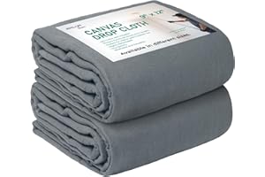 Avalon Home Canvas Drop Cloth 9x12 ft Pack of 2-8oz Painters Drop Cloth for Painting - Canvas Tarps for Floor & Furniture Protection - All Purpose Canvas Fabric Painting Drop Cloths