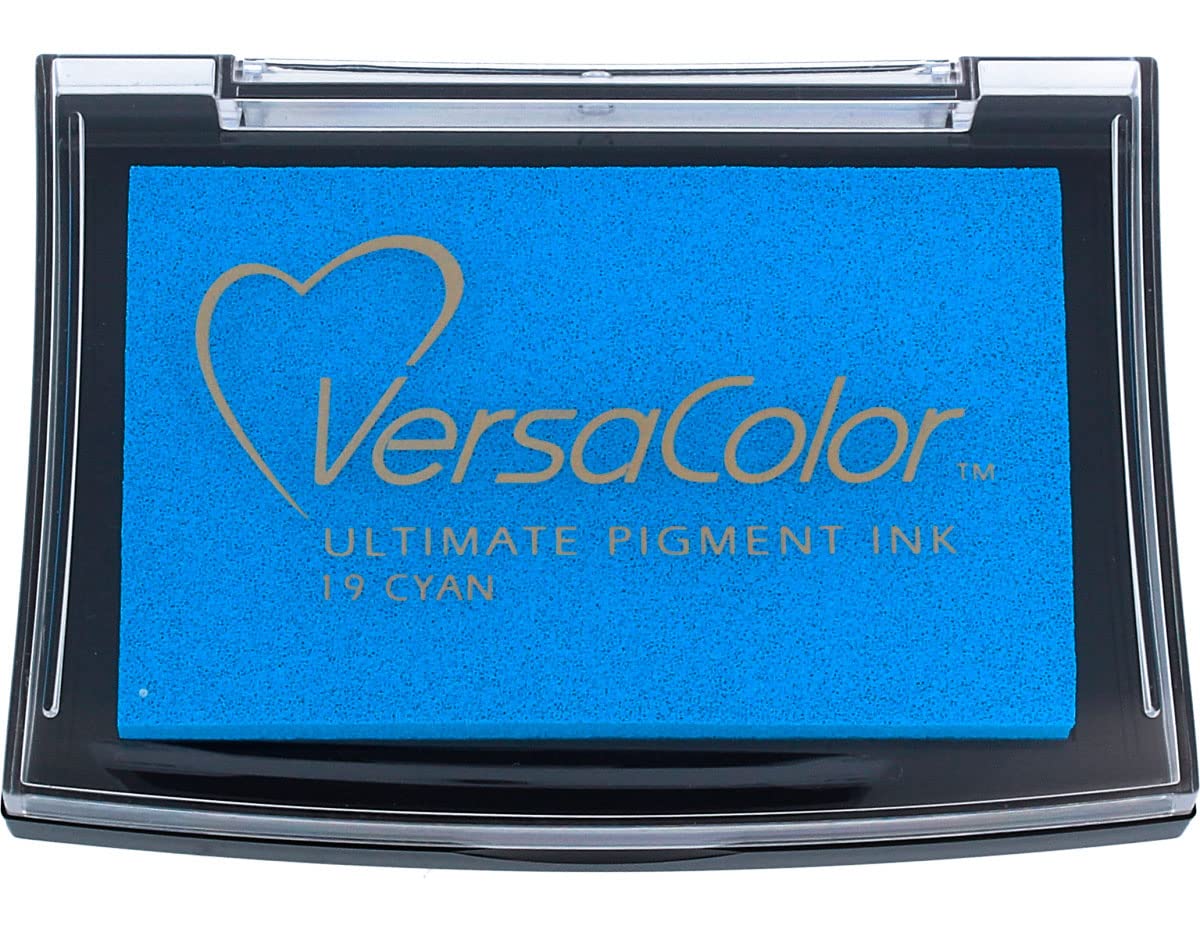 Tsukineko Versacolor Pigment Ink Pad - Cyan, 4 x 4 cm — image 1