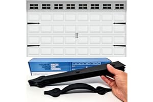 HMMAGNETS Premium Quality & Strong Magnetic Garage Door Decorative Hardware - Set of 2 Handles + 4 Hinges - Faux Garage Door Accents Kit for Curb Appeal | No Installation Needed | Will Never Fall Off