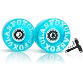 CLAS FOX 78A Indoor or Outdoor 65x35mm Quad Roller Skate Wheels with ABEC-9 Bearings 8 Pcs