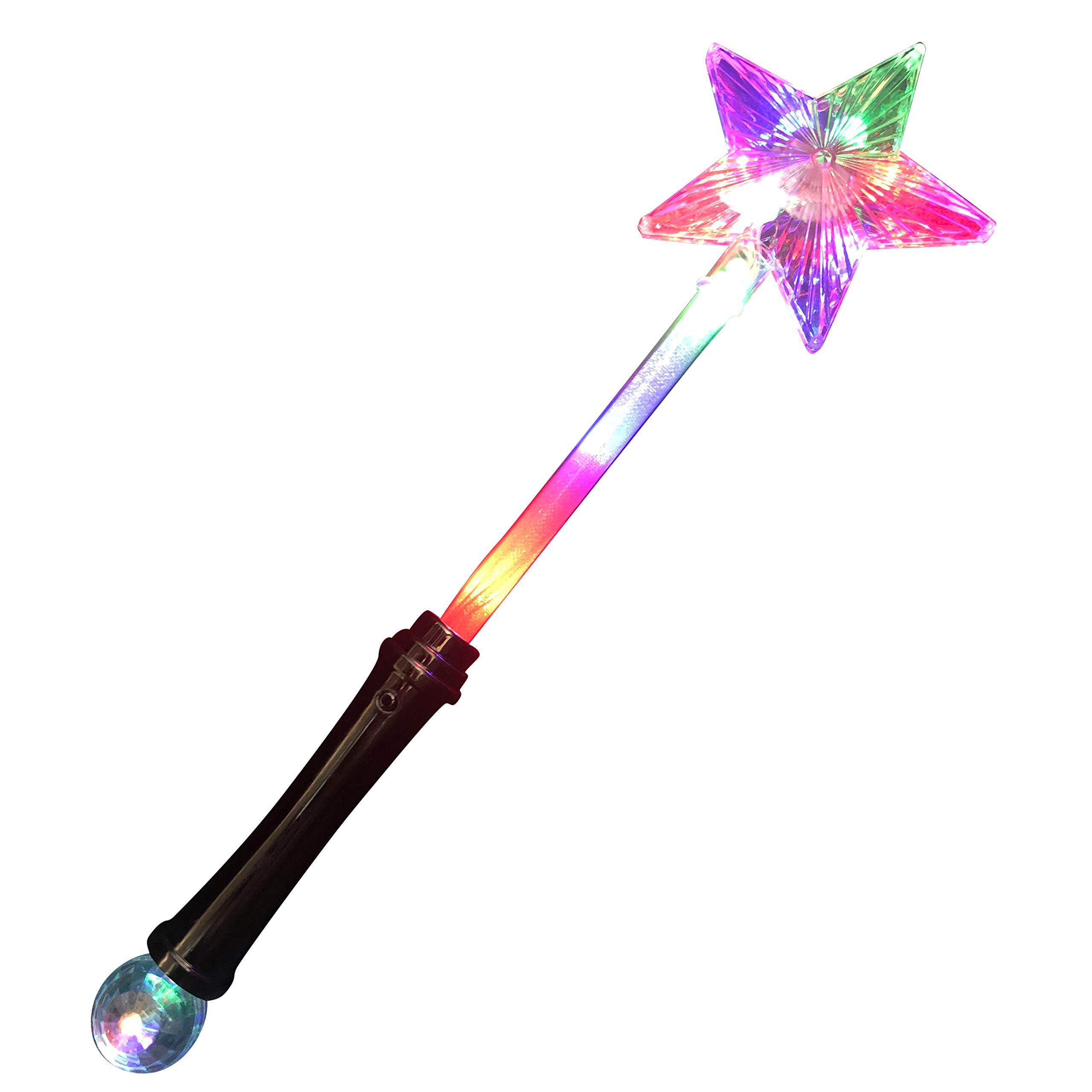 Glowtopia LED Premium Star Wand Magic Flashing Toy (Single Pack)