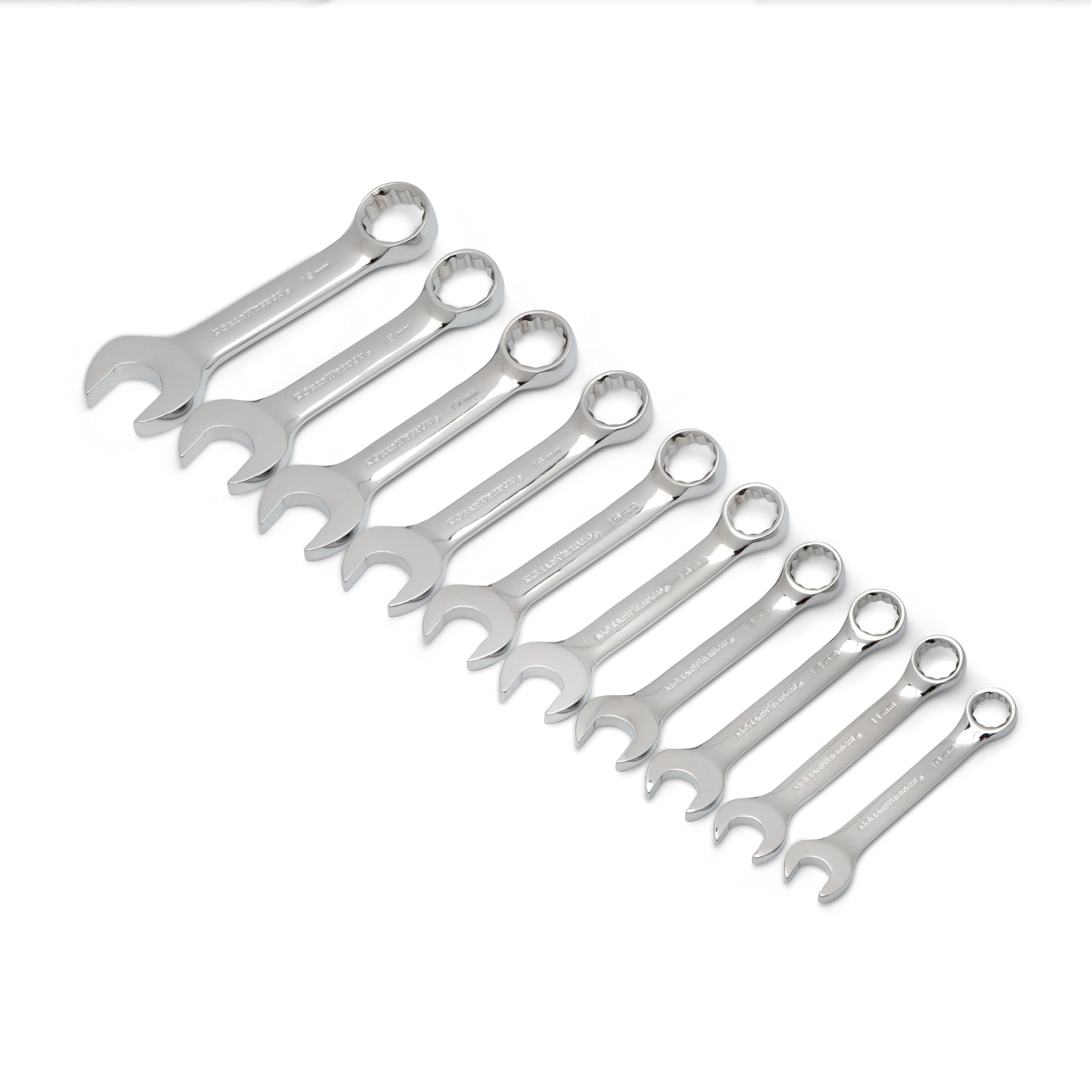 GEARWRENCH 10 Pc. 12 Pt. Stubby Combination Wrench Set, Metric - 81904