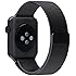 Apple Watch Band, Penom Fully Magnetic Closure Clasp Mesh Loop Milanese Stainless Steel Bracelet Strap for Apple iWatch Sport & Edition 42mm - Black