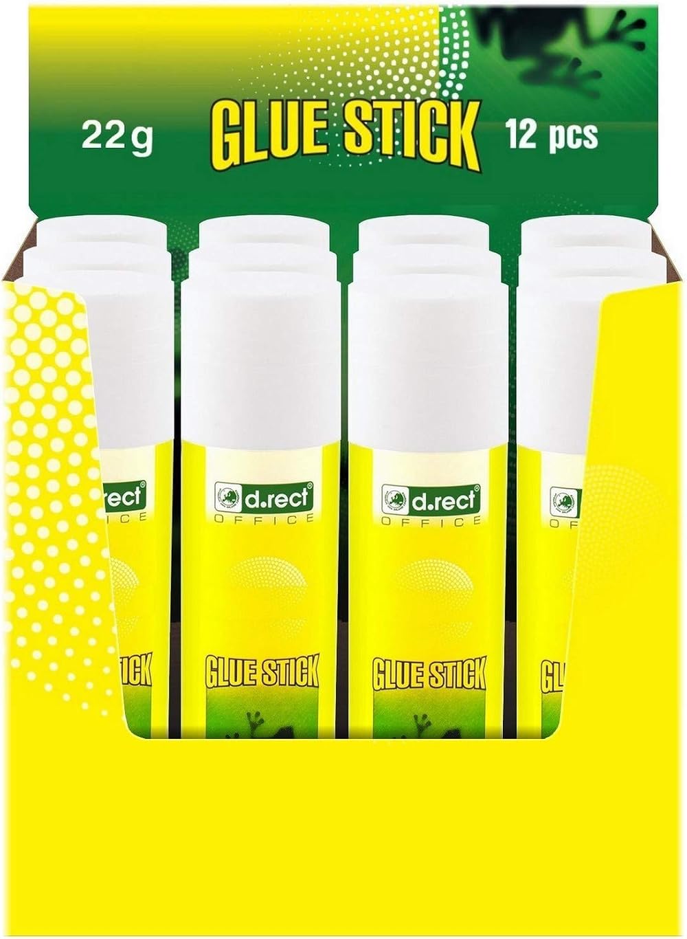 D.RECT Glue Stick 22g PVA Glue for Craft Art Scrapbooking Pack of 12