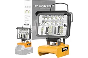 MTIOLHIG Cordless LED Work Light for Dewalt 18v/20v Battery, 20w 2000lumens Battery Powered Portable LED Flood Light for Dewalt 20v Tools Only with USB&Type-C Charging for Workshop, Garage, Camping, Emergency
