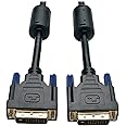 Tripp Lite DVI Dual Link Cable, Digital TMDS Monitor Cable (DVI-D M/M) 1-ft.(P560-001),Black