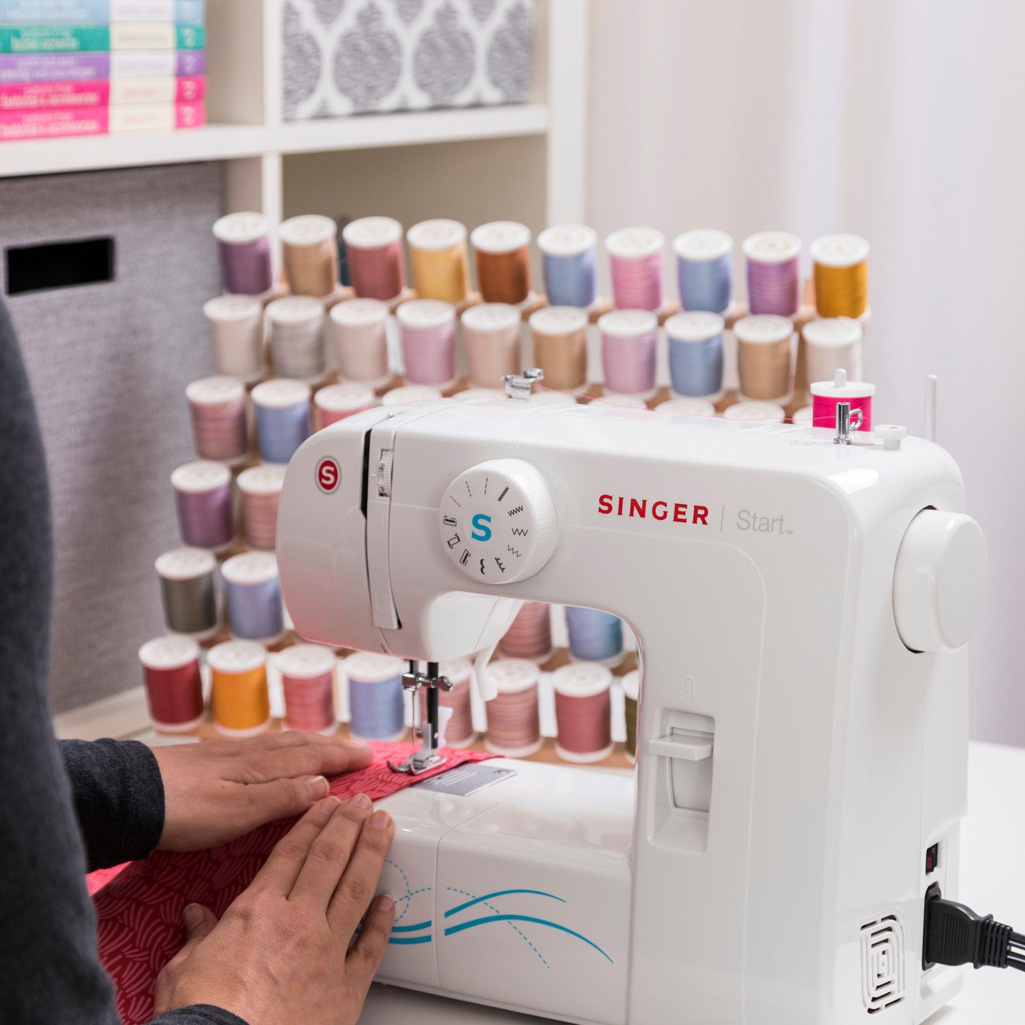 SINGER Start 1304 Portable Sewing Machine | Lightweight, Beginner-Friendly with 57 Stitch Applications, Automatic Bobbin Winding & 4-Step Buttonhole | Includes Accessory Kit