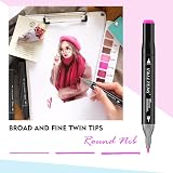 Vallteng 80 Colors Graphic Marker Twin Marker Pen Art Set with Case view 3