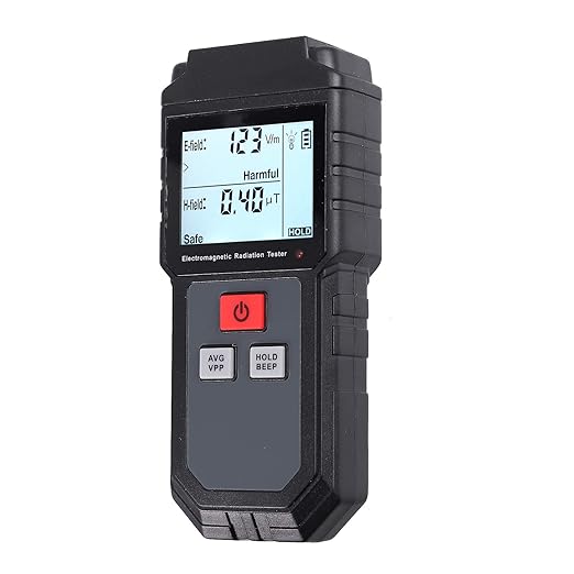 CAMWAY EMF Meter - Digital Electromagnetic Radiation Detector With LCD Display & Alarm