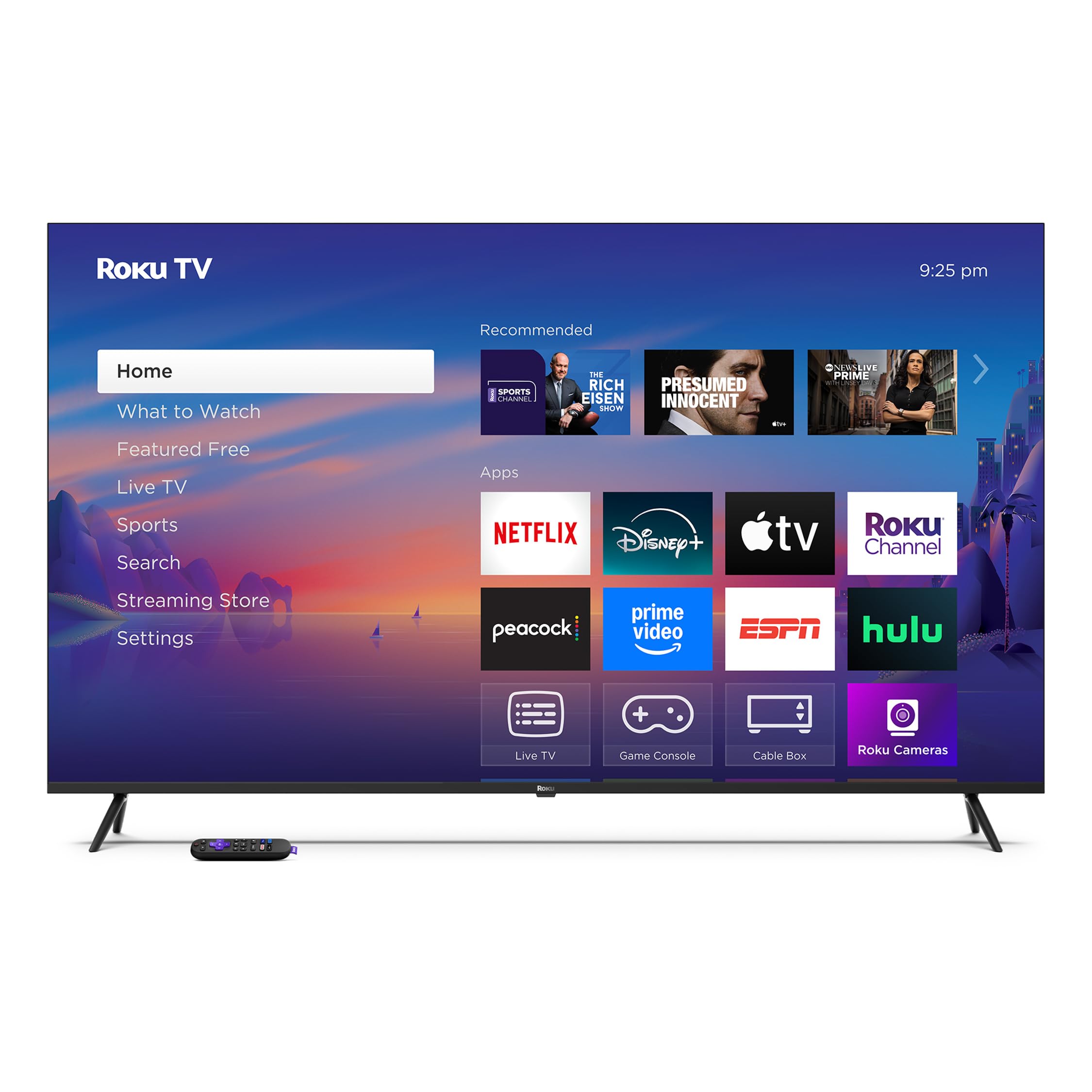 Roku Smart TV 2025 – 65-Inch Select Series, 4K HDR TV – RokuTV with Enhanced Voice Remote – Flat Screen LED Television with Wi-Fi for Streaming Live Local News, Sports, Family Entertainment