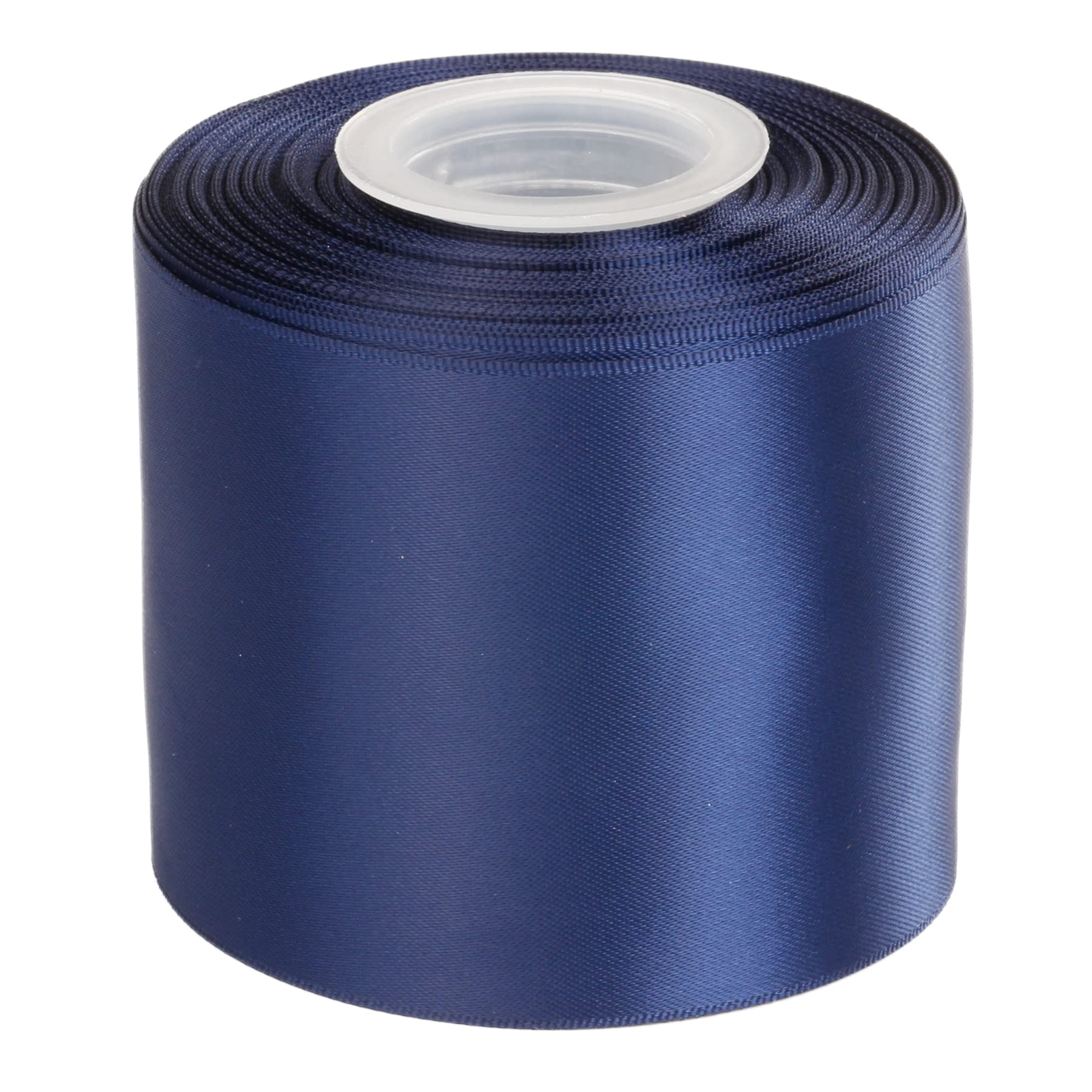 Ribbonitlux 75mm Wide Double Face Satin Ribbon 22 Meters (370-Navy Blue, Set for Bow, Party Decor, Sewing Applications, Wedding and Craft