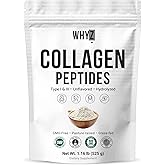 Bovine Collagen Peptides Powder Hydrolyzed Type I & III Protein, Grass-Fed Pasture-Raised Source, Unflavored Collagen Supplement Paleo-Friendly For Active Lifestyles & Wellness Non-GMO,1.16 lbs (525g)