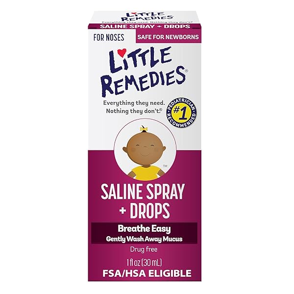 LITTLE REMEDIES NOSES SALINE SPRAY DROPS, 1 FL...