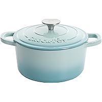 Crock-Pot Artisan Round Enameled Cast Iron Dutch Oven, 3-Quart, Aqua