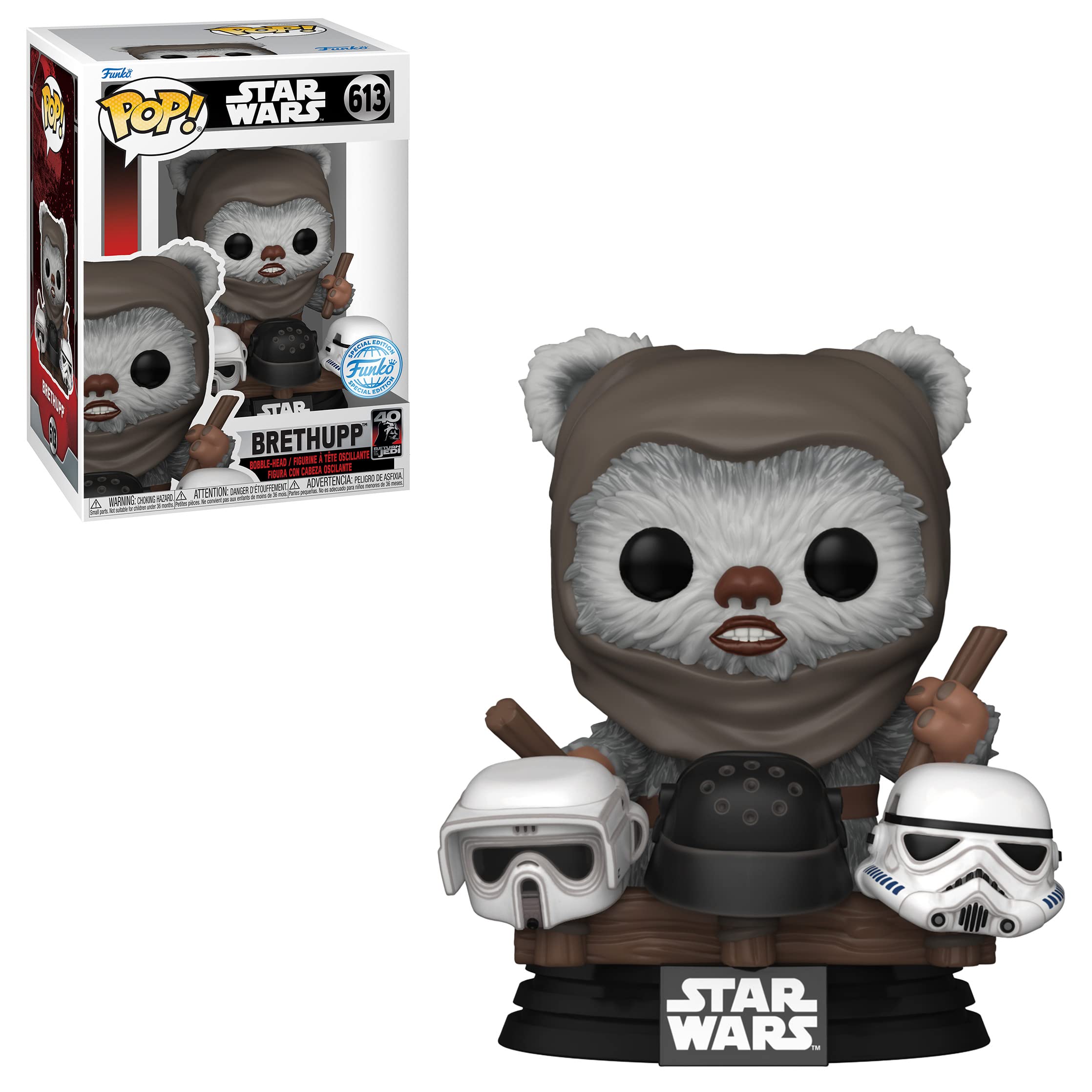 Funko Star Wars: Return of The Jedi Brethupp with Helmets 40th Anniversary POP! Vinyl, 4 inches (FUN71147)