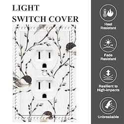 Cuitxrac Robin Bird Wall Plate Birds on Tree