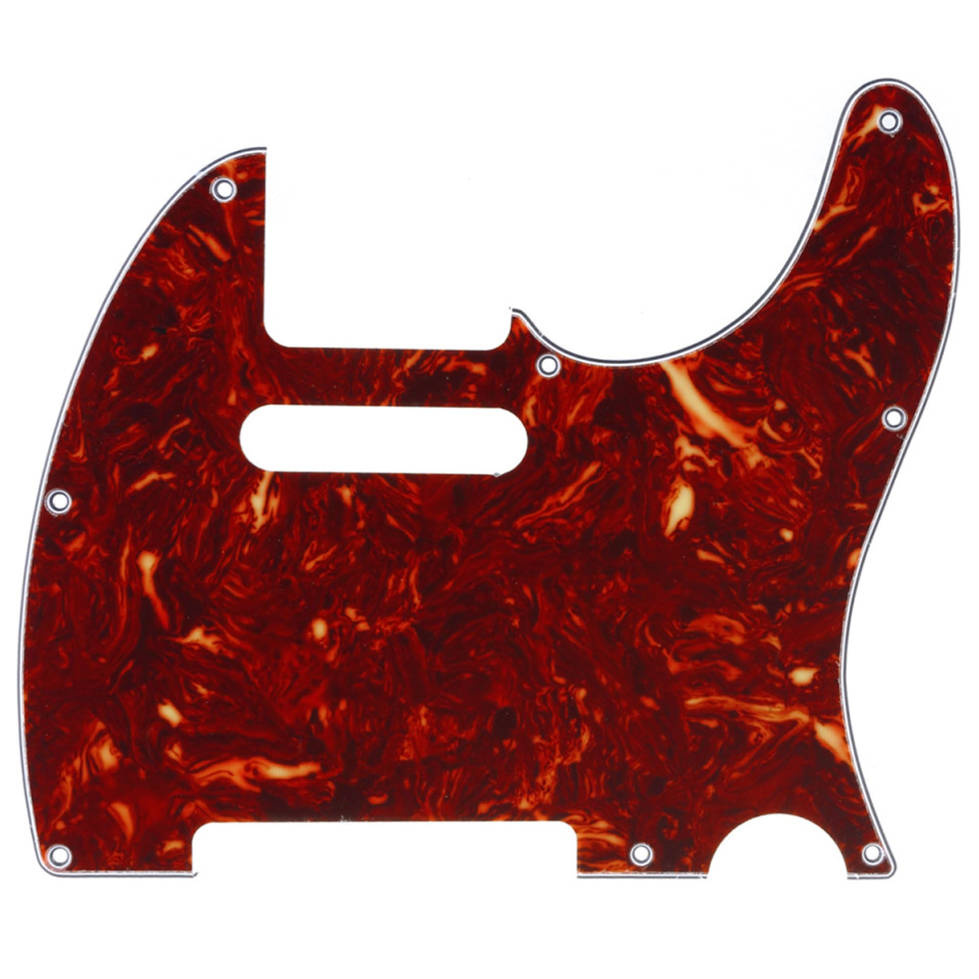 Musiclily Pro 8-Hole Guitar Tele Pickguard for JPN Made Fender Japan Telecaster, 4Ply Vintage Tortoise