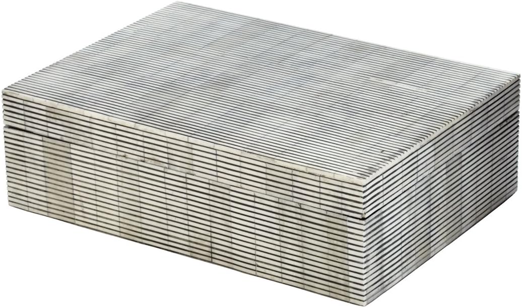 ELK 344057 Pin Stripe Bone Large box, Grey, 3.00x10.00x7.00