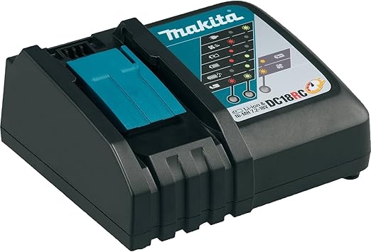 Makita Dc18rc 18v Lithium Ion Rapid Optimum Charger Battery Chargers Compact Design Led Light Fast Charging Amazon Com