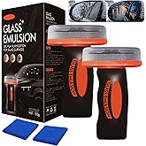 2Pcs Glass Oil Film Remover for Car,Automotive Glass Cleaner Oil Film Cleaning Brush for Windows,Windshield Cleaner Tool to Improve Clarity and Visibility