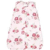 Hudson Baby Unisex Baby Plush Sleeping Bag, Sack, Blanket, Blush Rose Sleeveless, 6-12 Months