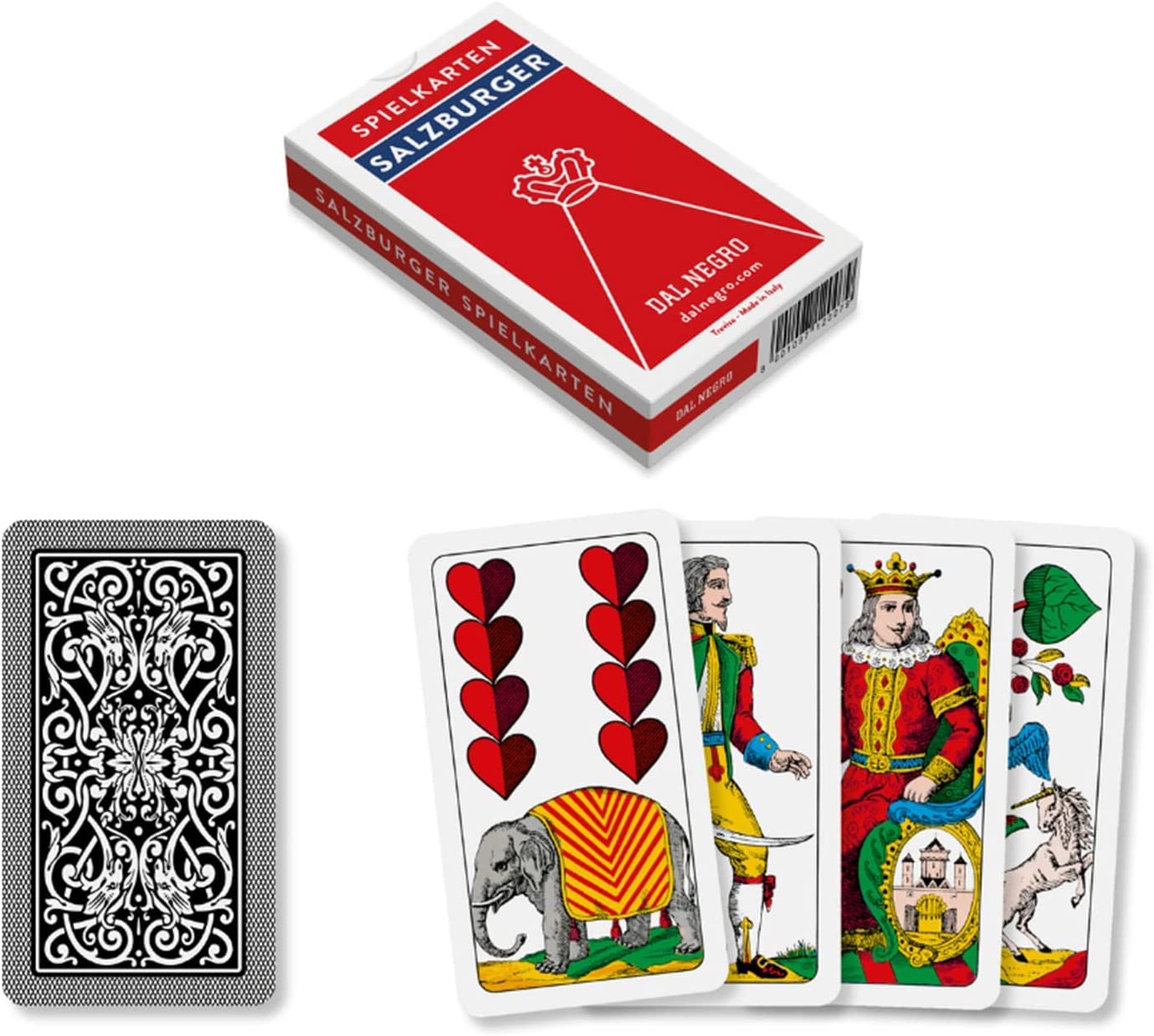 Dal Salzburg Italy Card Game 40 Cards Ideal for Playing Brooms and Trumps