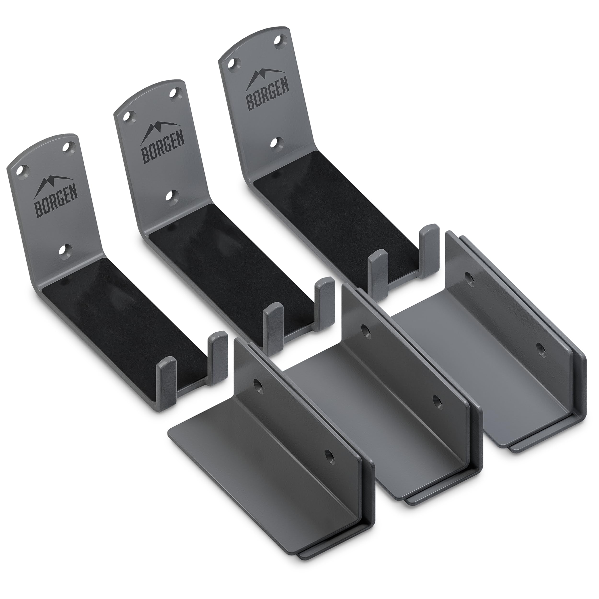 Borgen Bike Wall Mount - Bike Wall Rack Pedal for E-Bike, MTB or Road Bike with Support Bracket and Wall Protection Pads