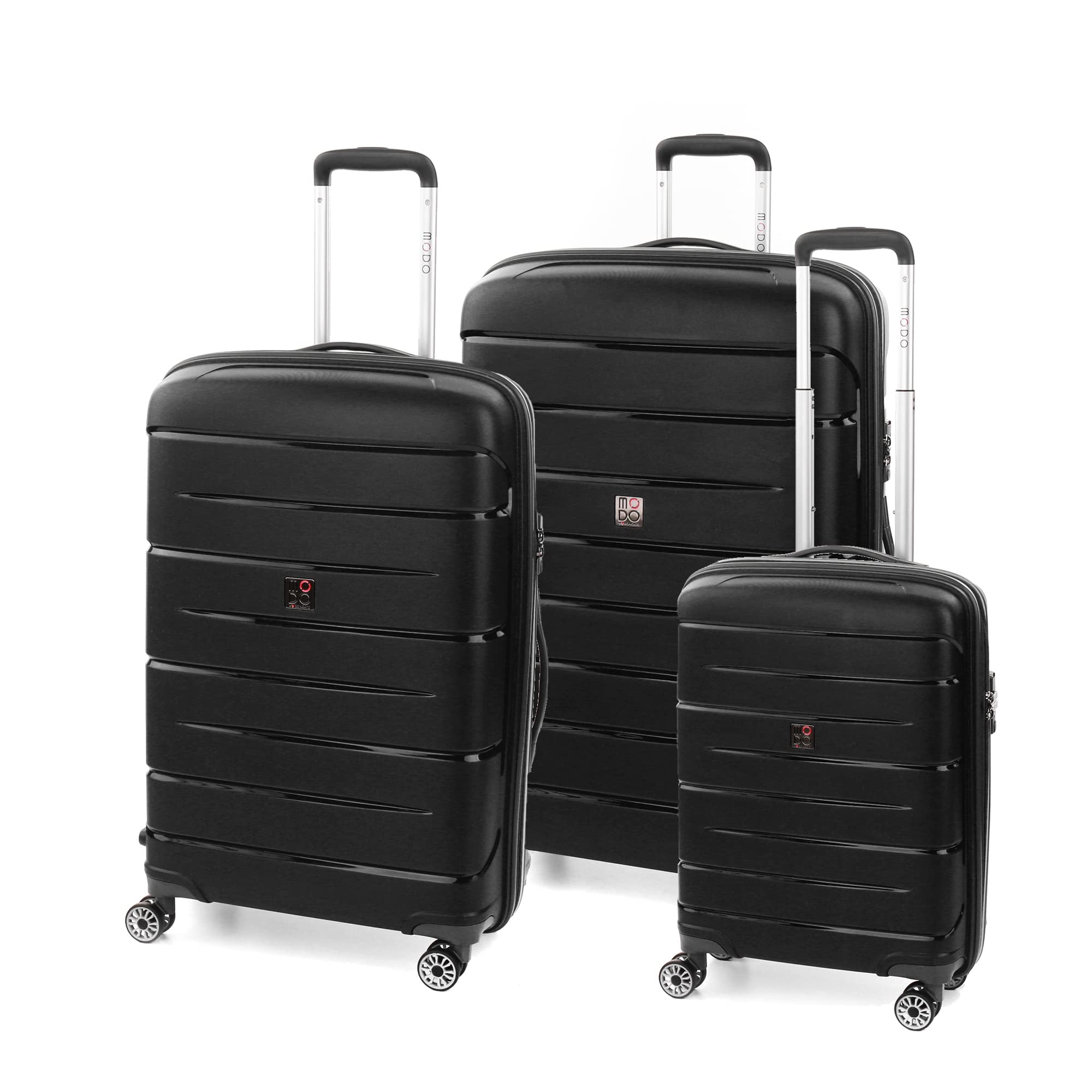 MODO by Roncato Luggage Set 3 Hard Shell 4 wheels Starlight 2.0, 116 80 40 Lt - 79x50x29 cm71x47x26 cm55x40x20 cm, Lightweight, Internal Organizer, TSA Combination Lock, Warranty 2 years
