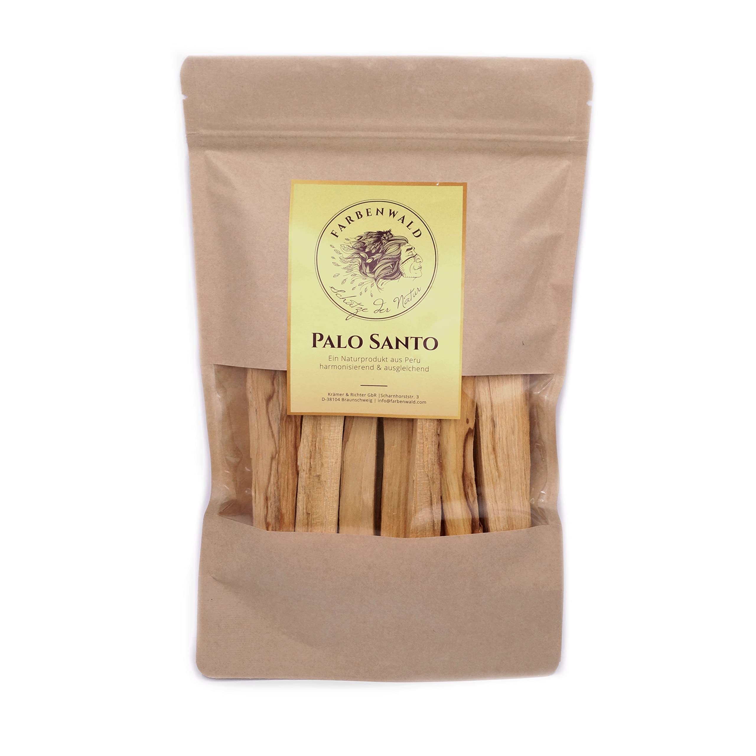 Farbenwald Palo Santo, 100 g, Fine Sticks, from Peru, for Burning as Incense, Bursera Graveolens, Incense