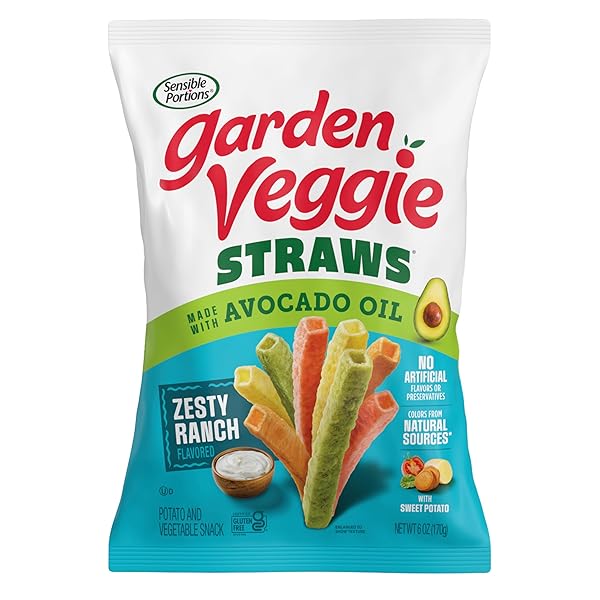 SENSIBLE PORTIONS GARDEN VEGGIE STRAWS, RANCH, 6 OZ