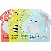 TONYMOLY x Squishmallows Sheet Mask Set – 4-Pack Facial Skincare Variety for Hydrating, Soothing, Repairing, Nourishing, Moisturizing & Glowing Skin