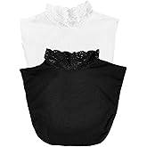 Dickey Detachable Lace Elegant Set Half Top Mock Blouse Collar Base Fake Collar Neck Cover for Women Girls