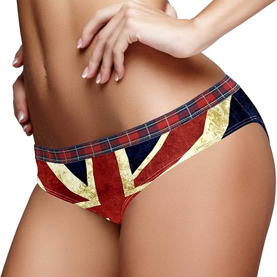 Bennigiry Flag of England Women's Brief Panty Underwears Soft Panties