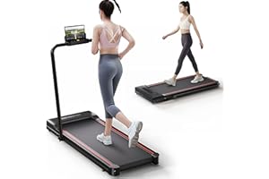 Sperax Treadmill,Walking Pad,Under Desk Treadmill,3 in 1 Folding Treadmills,Treadmills for Home,Black Red